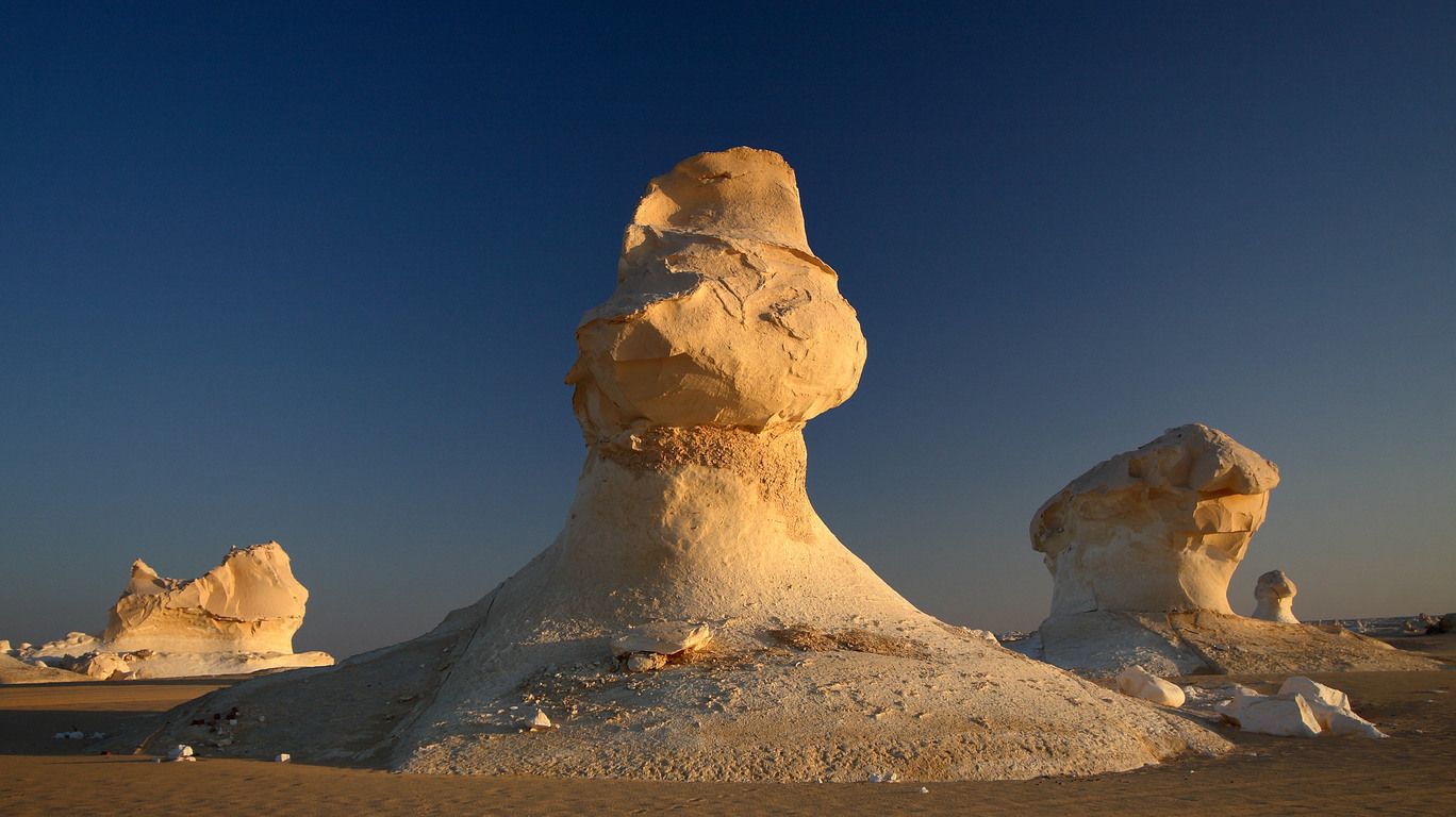 White and black desert